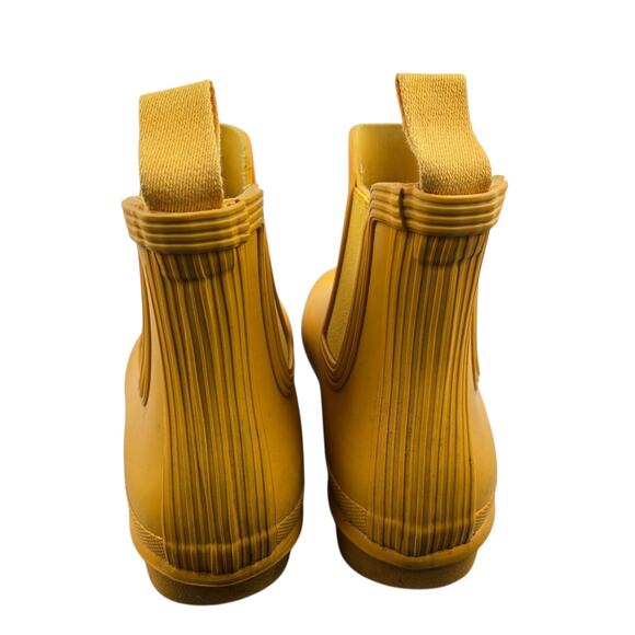 Hunter Ankle Rain Boots Womens 7 Original Chelsea Yellow Logo Gorpcore Dopamine - Picture 8 of 12